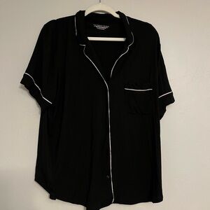 NWOT Victoria’s Secret Modal Short Pajama Set, black with angel pink piping